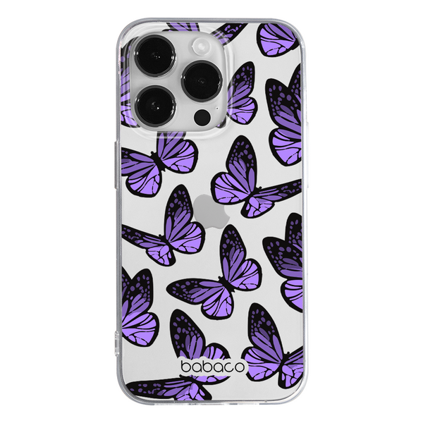 Phone Case Butterflies 001 Babaco Partial Print Purple