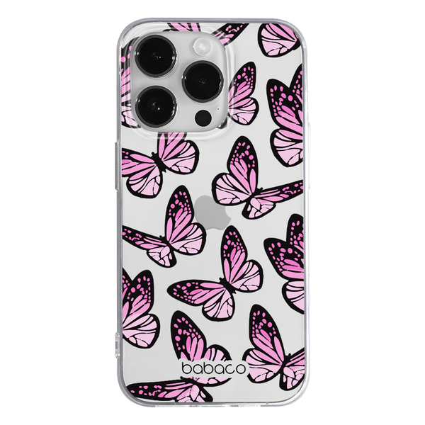 Phone Case Butterflies 001 Babaco Partial Print Pink