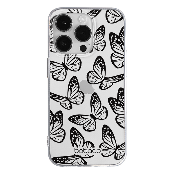 Phone Case Butterflies 001 Babaco Partial Print Black